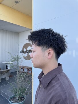 イートンクロップ オオツキ(Eton Crop Otsuki) men's short × ツイストパーマ