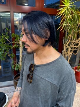 ヲタク(wotaku.) ネイビーカラーブルーブラックダークブルーダブルカラーメンズ