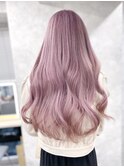 くびれヘアアプリコットオレンジハイライトカラーブルーカラー