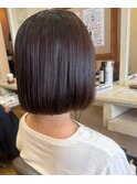 ボブ/時短/透明感カラー/白髪ぼかし