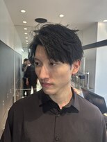 ロンドシエル 横浜(Lond ciel)&nbsp;men'sスパイキーフェザー/ブルーブラック/フェザーパーマ/横浜