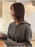 ボブ／レイヤーボブ/暖色/顔まわりカット