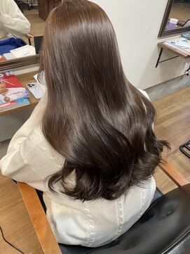 ラック(LUCK) 艶カラー/髪質改善/船橋/くすみベージュ/細めハイライト