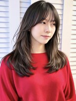 アンク(ank)&nbsp;レイヤーミディアム/ハッシュカット/グレージュ/顔周りカット