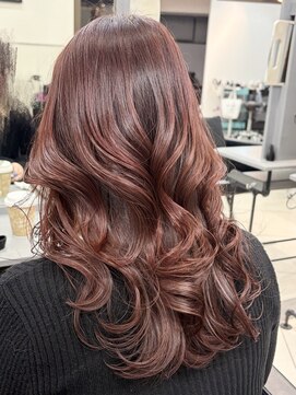 ヴェイン 渋谷(vain) ローズブラウン32mmくびれスタイルレイヤーカット