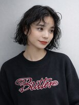 キビト(kibito)&nbsp;大人ボブパーマ黒髪ボブドライパーマ