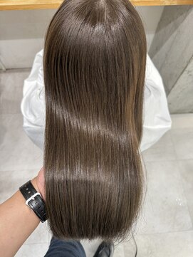 ディーエックス ウエスト(Dxxxx WEST) オリーブベージュ/ブリーチなしカラー/イルミナカラー/透明感