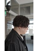 メンズセンターパート×ふわっとツイスパ