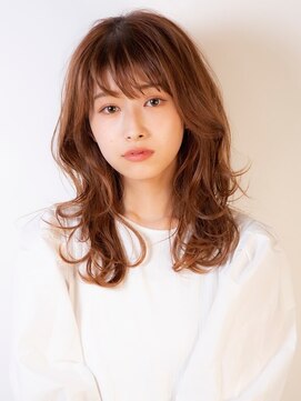 トニーアンドガイ 原宿店(TONI & GUY) 小顔に見えるセミロング×ピンクブラウン