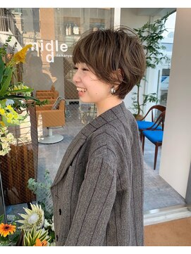 グロウミドル(GROW middle) ふんわり女性らしいマッシュボブ【middle daikanyama】丸岡奈央
