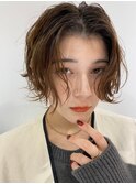 ラフセンターパート×チョコレートブラウン【たまプラーザ】