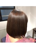 ストレートパーマ×ボブ