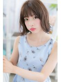くせ毛風カールで大人ガーリー♪切りっぱなし外ハネボブb1