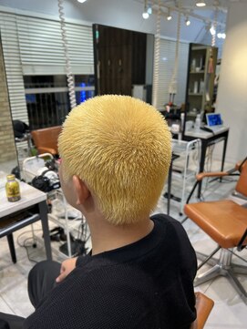 アジールヘア 池袋東口店(agir hair) 金髪ボウズ バズカット メンズカット バーバースタイル池袋