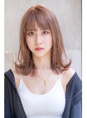 【Taylor 】大宮 外ハネミディ×ミルクティーブラウン