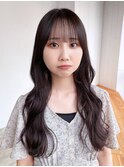 ナチュラルロング_ハッシュカットフルバング_ba472161