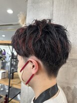 トゥーミー(to mee)&nbsp;【メンズ】大人気メンズハイライト黒×赤【小松】