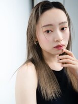 エインアンリー 表参道(AIN.ANLY.)&nbsp;ミルクティーアッシュ長めバングハイトーンカラーダブルカラー