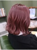 20代30代大人可愛いダブルカラー×ピンクブラウン×ゆるふわ