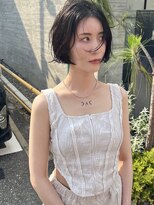 ワール(whirl.)&nbsp;黒髪ボブパーマうぶ毛バング