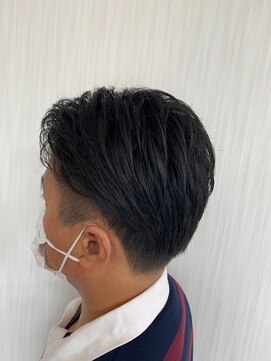 ヴァンカウンシル 清須店(VANCOUNCIL) 爽やかアップバングショート×ツーブロック 眉カット