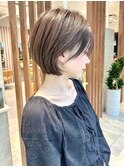 大人ショートボブ/ショートヘア/長めショート/丸みショート/青山