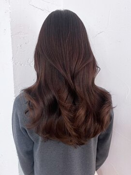 アイティー バイ アルバム 中野店(IT by ALBUM) 秋色オリーブカラー透明感カラーウルフレイヤーロング_ba520181