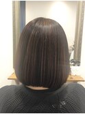 30代40代50代/大人ボブ/ハイライトボブ/ツヤ髪スタイル