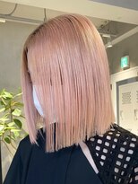 エリマ 横浜西口(elima)&nbsp;横浜西口ダブルカラーピンクベージュカラーケアブリーチカラー