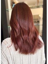 ローレン(LOREM)&nbsp;ピンクブラウン/お洒落セミディ/大人可愛い/ゆるウェーブ/夏色