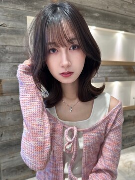 エヌアイ オモテサンドウ(ni omotesando) 透明感カラー くびれミディアム 顔まわりカット【肥田亜沙美】