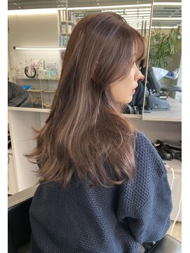 キーチェ 梅田中崎町(keych) レイヤーカット/オリーブベージュ/ブリーチなし/髪質改善/梅田