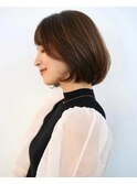 ミニボブ大人ボブ大人ショートショートボブ前髪なし黒髪ボブ30代
