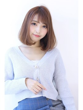 オーロ 宝塚店(ORO) ことりベージュローライト大人かわいい小顔スリークボブ大人ボブ