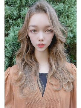 クーエフー(coo et fuu) ココアブラウンのフリンジウェーブ♪前髪はかきあげ♪藤沢2