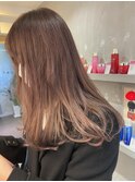 【YOKE】大人暖色系カラーくすみピンクベージュケアブリーチ
