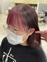 ラプトヘア(Rapt．HAIR) ☆ブリーチなし☆ピンク★バングインナー☆イヤリングカラー