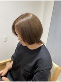斜めバング/グレージュカラー/デザインカラー/