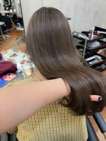 サイン 渋谷(SIGN)&nbsp;レイヤーカットインナーカラーイヤリングカラ一色落ち綺麗表参道