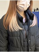 切りっぱなしボブ/エアリーロング/美髪/ピンクブラウン/津田沼