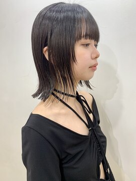 ケーツー 谷町(K-two) ボブ×顔まわりレイヤー*前髪*レイヤーボブ*地毛風カラー*黒髪