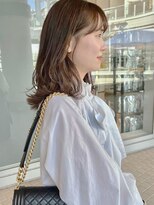 ケーツー あべのキューズモ－ル店(K-two)&nbsp;ワンカールレイヤー*ミディアムレイヤーカット*ベージュカラー