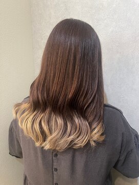 ウィスプ 赤羽店(wisp) 大人かわいいバイカラー ブリーチオンカラー リタッチ#3