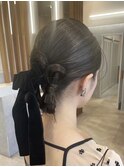 アレンジ　艶髪　髪質改善　ヘアセット　編みおろし　顔まわり