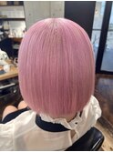 #ボブ#ハイトーン#ブリーチ#ホワイトピンク#ピンク#高知
