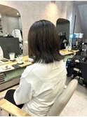 大人こなれミディアム レイヤーカット×外ハネ×赤みなしカラー