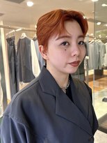 ノラ ヘアーサロン(NORA HAIR SALON) 【大久保】ブリーチ1回キャロットオレンジカラーセンターパート