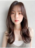 こなれヘア結べるボブ20代30代40代◎薄めバング小顔カット