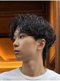 シャドウパーマサーフカールスパイキーショートフェザーパーマ◎