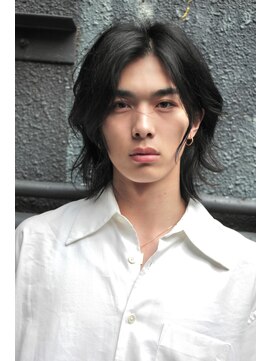 ココ 本八幡(KOKO) □ブルーブラックフェザーパーマサーフカールセンターパート